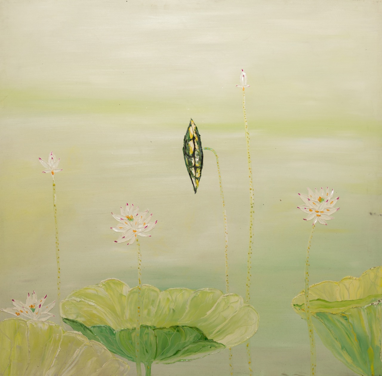 Tranh Sơn Dầu Nàng Sen